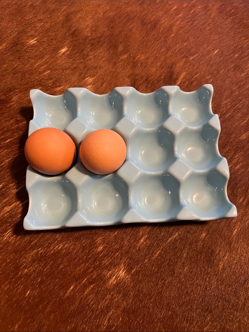 12 Egg Stoneware Egg Holder in Turquoise